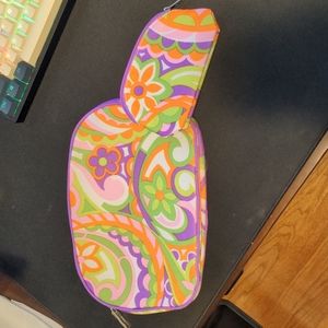 NWOT Clinique 2-piece cosmetics bag, purple